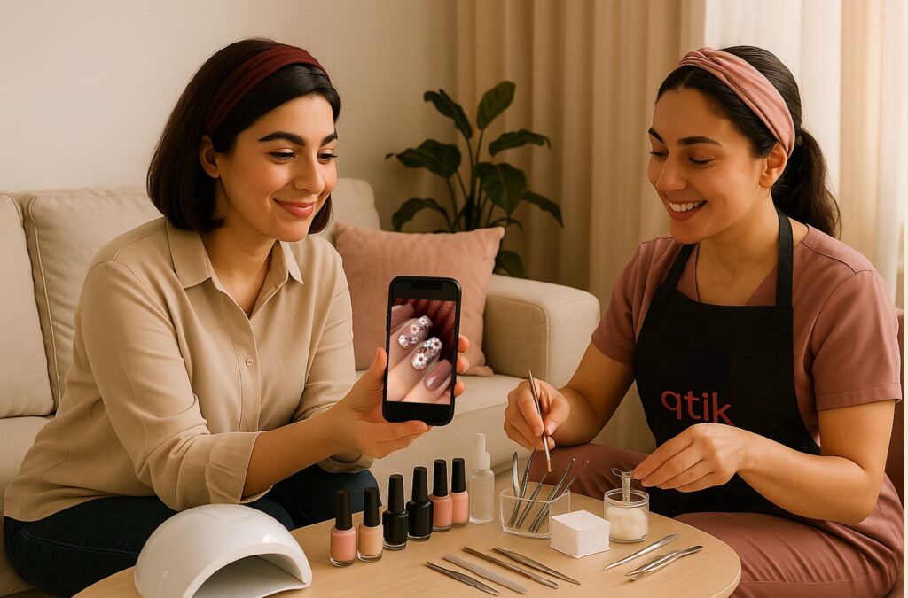 طراحی ناخن خانگی