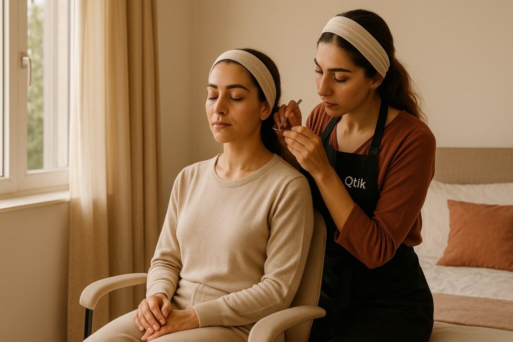 کاشت مژه و اکستنشن در خانه